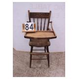 VTG Wooden High Chair