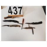 Flat Of 6 Pocket Knives W/ Old Timer - Gerber-