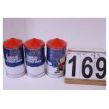 3 Peanuts Licensed Musical Canister W/ 4OZ -
