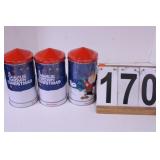 3 Peanuts Licensed Musical Canister W/ 4OZ -