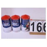 3 Peanuts Licensed Musical Canister W/ 4OZ -