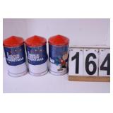 3 Peanuts Licensed Musical Canister W/ 4OZ -