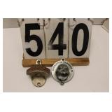 Pair of Wall Mountable Bottle Openers