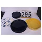 Blue Salad Plates W/ Matching Dinner Plates -