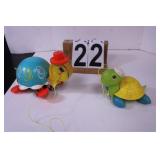 1962 Fisher Price Turtle - 1977 Fisher -