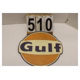 Gulf Metal Sign 12"