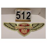 Hot Rod Metal Sign 7.5" X 21"