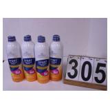 4 Cans SPF 50 Sunscreen (New)