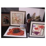 Purple Tote of Assorted Pictures w/ Jesus Picture