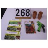 (10) Miniature Flower Pots Clay - Seed Packs -