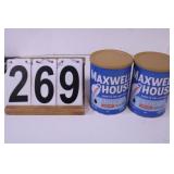 2 Cans Maxwell House Half Caff Coffee Exp 11/24