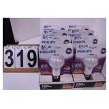 (8) Phillips Light Bulbs 100W  (New)