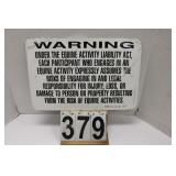 Equine Liability Sign 12" X 18"
