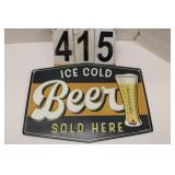 Beer Metal Sign 11" X 14"