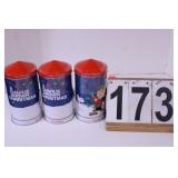3 Peanuts Licensed Musical Canister W/ 4OZ -