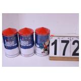 3 Peanuts Licensed Musical Canister W/ 4OZ -