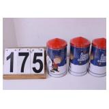 3 Peanuts Licensed Musical Canister W/ 4OZ -