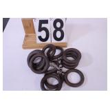 13 Vtg Wooden Drapery Hooks