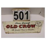 Old Crow Metal Sign 6" X 19"