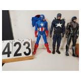 3 Captain America Figures