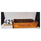 Wooden Yellow Coca Cola Crate