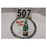 Mountain Dew Metal Sign 12"
