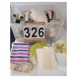 Clear Tote W/ String & Material