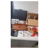 Box w/ Brief Case ~ Wooden Trinket Box ~