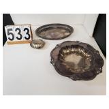 3 Pieces Silver Plate Bowls