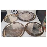 Assorted Silver Plated  Serving Platters