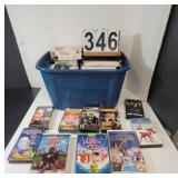 Blue Tote W/ VHS Movies W/ Danny Thomas - Casper