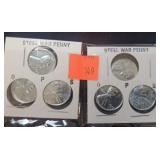 2 Sets Of 3  Steel War Cents 1943 D P S