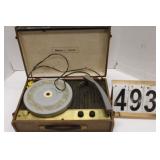 Decca Seaford Portable Record Player (Powers On)
