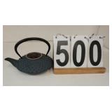 Cast Tea Pot W/ Basket But No Lid