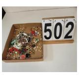 Flat Of Assorted Beads W/ Ceramic Hummingbird Ring