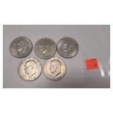 5 1972,77 Eisenhower Dollars (3 D, 2 UNK)