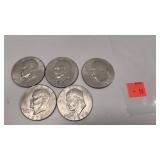 5 1974,77,78 Eisenhower Dollars D