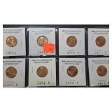 (8) Brilliant UNC Old Lincoln Cent 1960 D - 1963 D