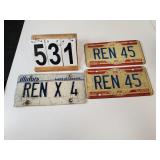IL License Plate Bi Centennial 1976