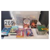Clear Tote Of VHS Movies W/ Jungle Book