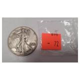 1942 (UNK Mint) Walking Liberty Half Dollar