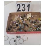 Flat W/ Earrings W/ Hoop Stle Earrings