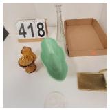 Flat w/ Green Planter - Vase - Votives