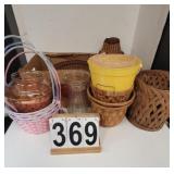 Box W/ Assorted Baskets - Vases