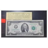 1976 $2 Bicentennial Note
