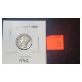 Mercury Dime 1942 Silver Rare