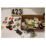 Flat of Ear Rings W/ Red Ear Rings