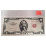 Two Dollar Bill Series 1953C  Red Seal