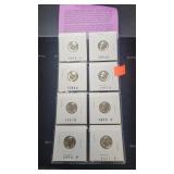 (8) Brilliant UNC Roosevelt Dimes 1970 P -
