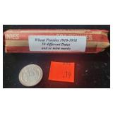 Wheat Cents 1910 - 1958 50 Different Dates And -